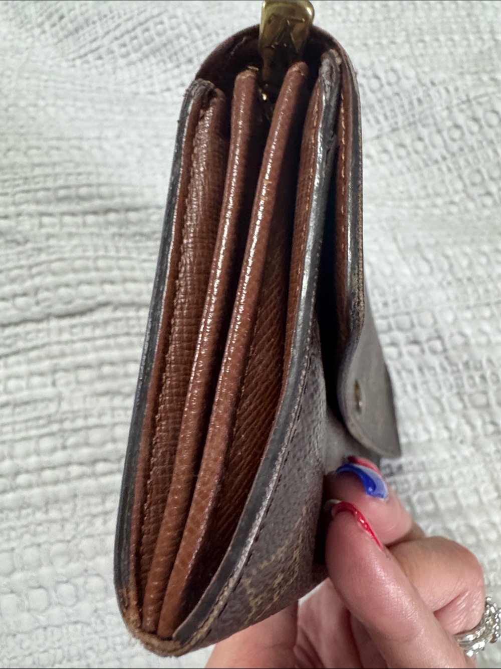 Louis Vuitton Monogram Brown Fold-Over Continental Wallet with COA - Picture 7 of 9